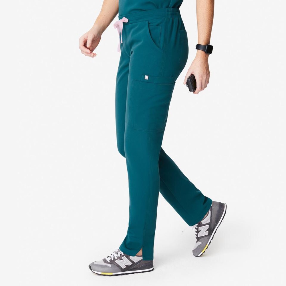 Figs Caribbean Blue Scrub Pants - Yola Skinny